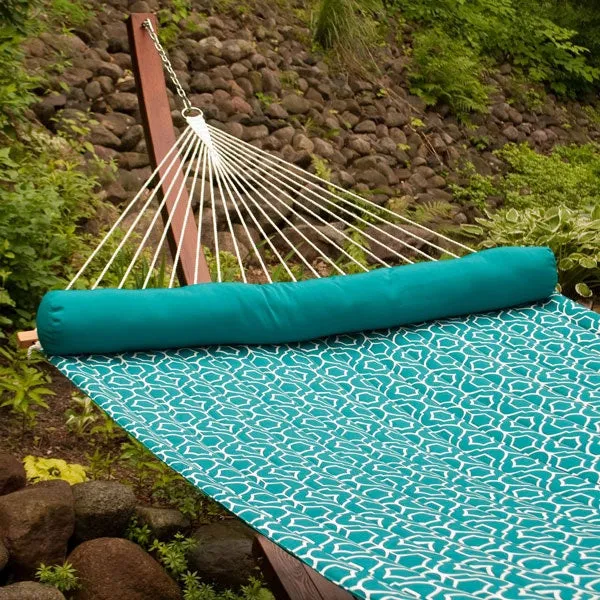 12' Wood Arc Frame with Quilted Hammock and Pillow