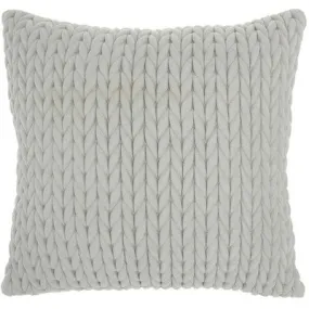 18"x18" Life Styles Quilted Chevron Square Throw Pillow Light Gray - Mina Victory