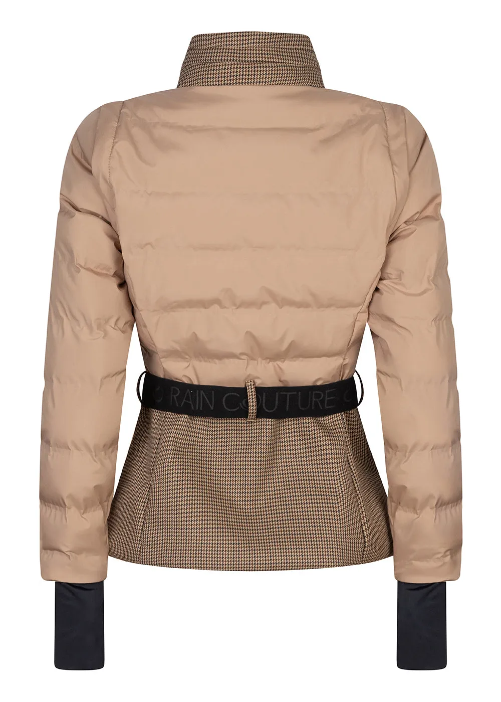 3-in-1 Down Jacket & Bodywarmer - Beige Check