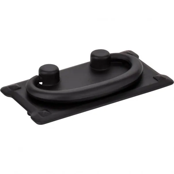 3" CENTER-TO-CENTER MATTE BLACK RECTANGLE VERONA CABINET DROP PULL #R1011MB