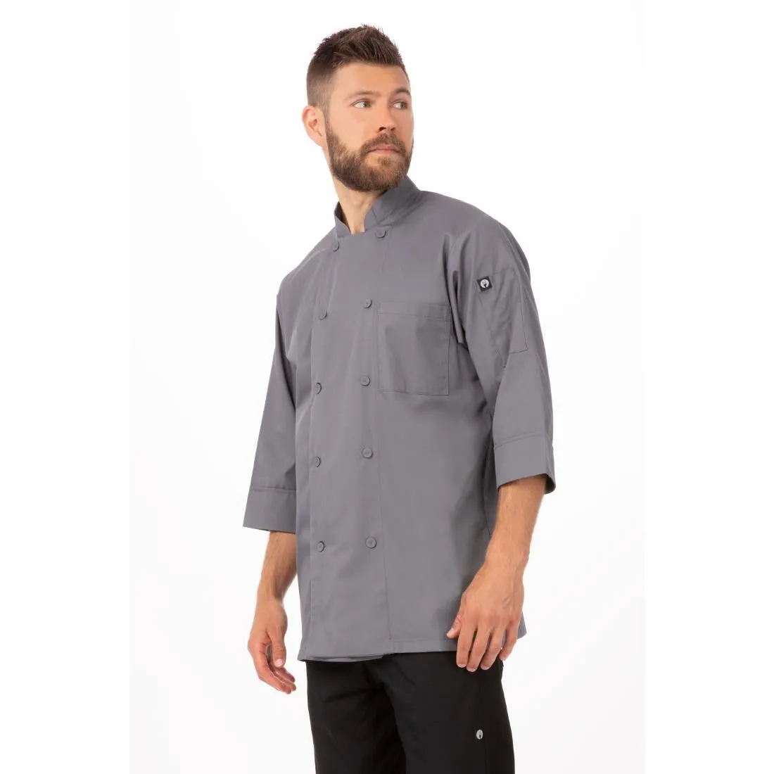 A934-3XL Colour By Chef Works Unisex Chef Jacket Grey 3XL