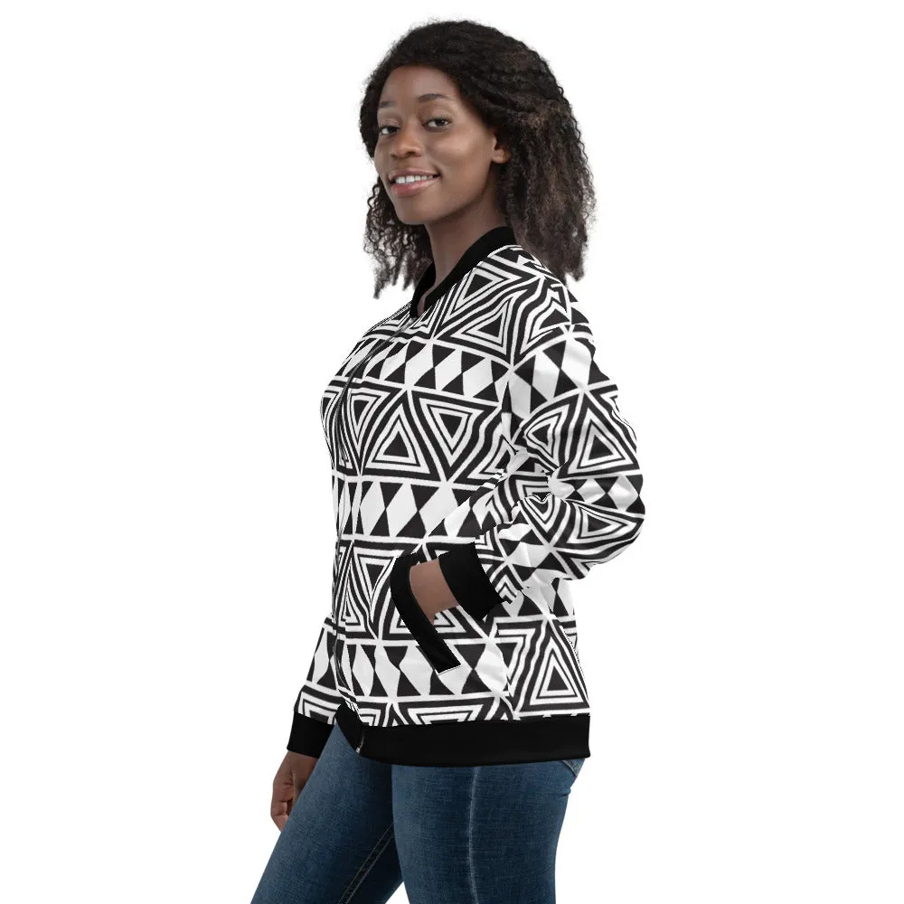 Afrocentric Geo Unisex Bomber Jacket