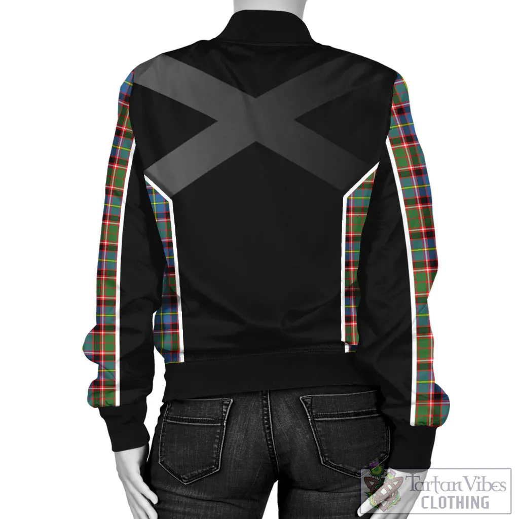 Aikenhead Tartan Bomber Jacket with Family Crest and Scottish Thistle Vibes Sport Style