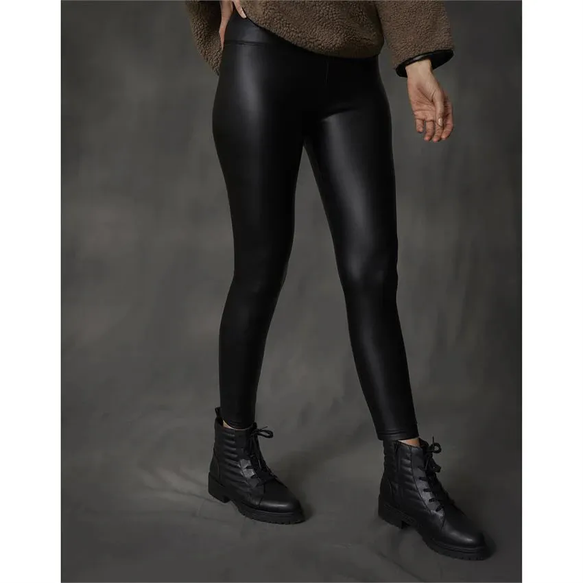 Alexi Faux Leather Legging - Black