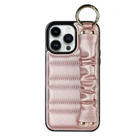 Alveus Leather iPhone Case With Metal Buckle and Pleated Wrist Strap