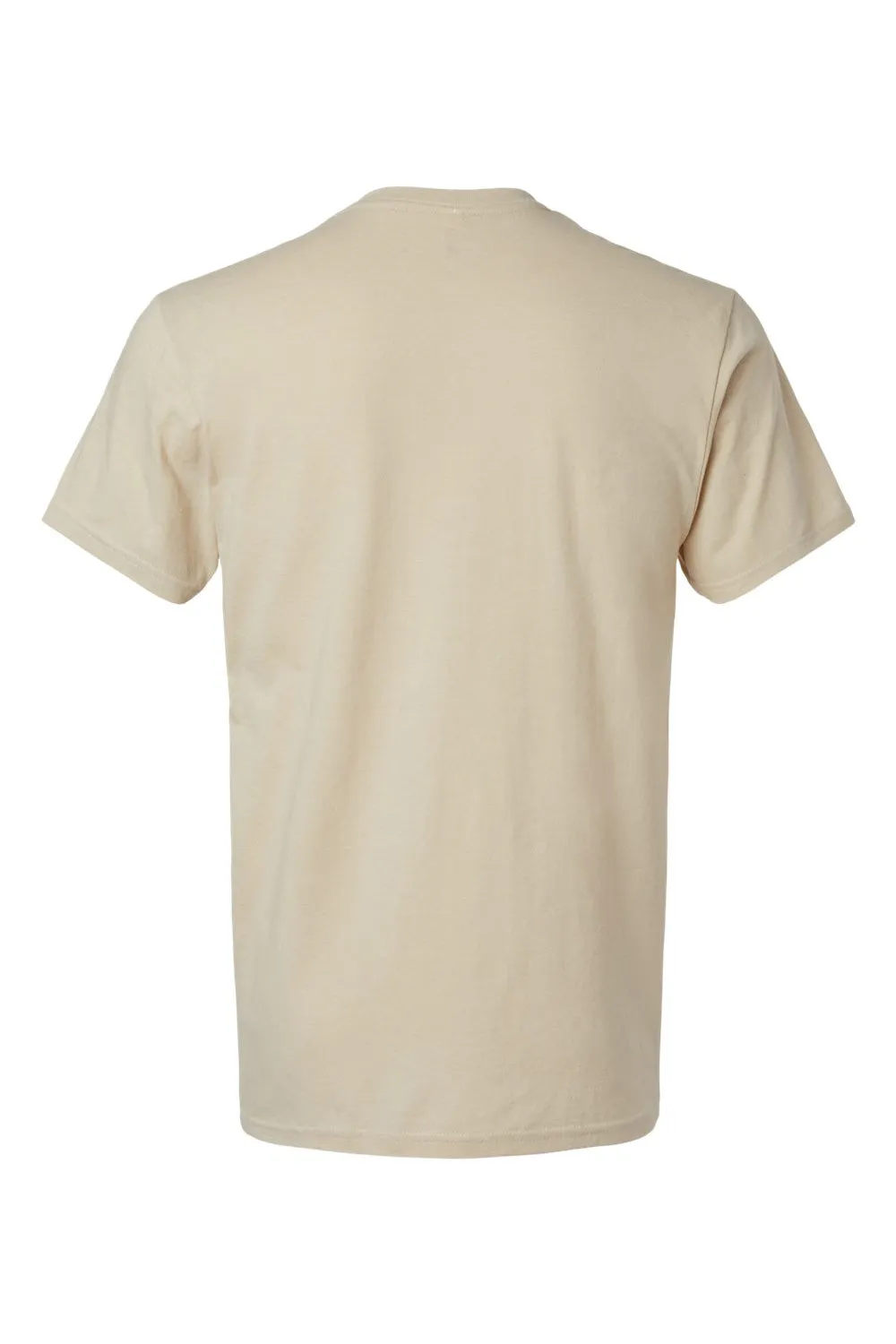 American Apparel Mens CVC Short Sleeve Henley T-Shirt - Heather Bone