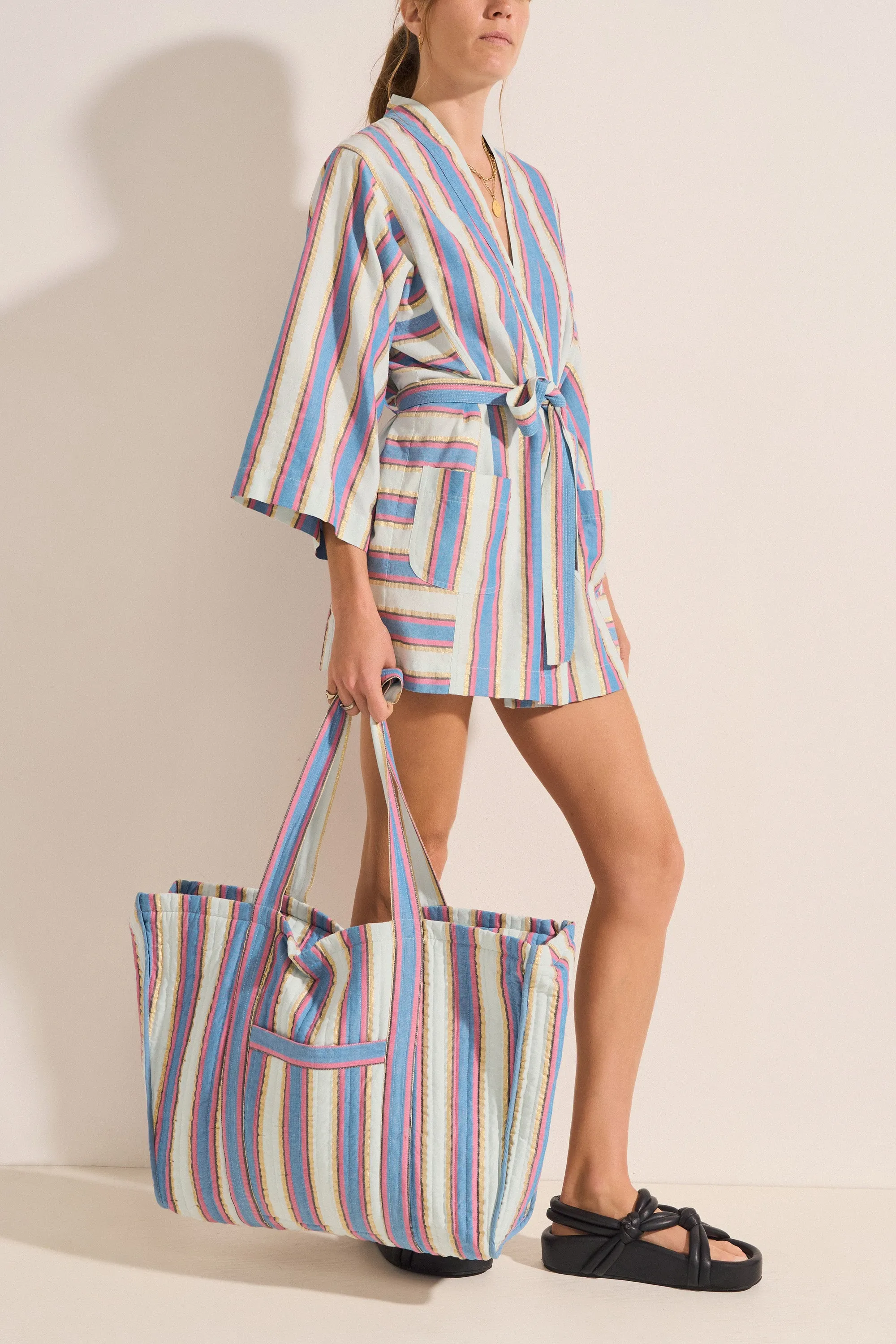 Ariane Mykonos Stripe Robe