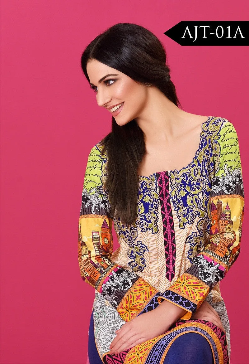 Asim Jofa Lawn Tunics Collection - AJT-1A