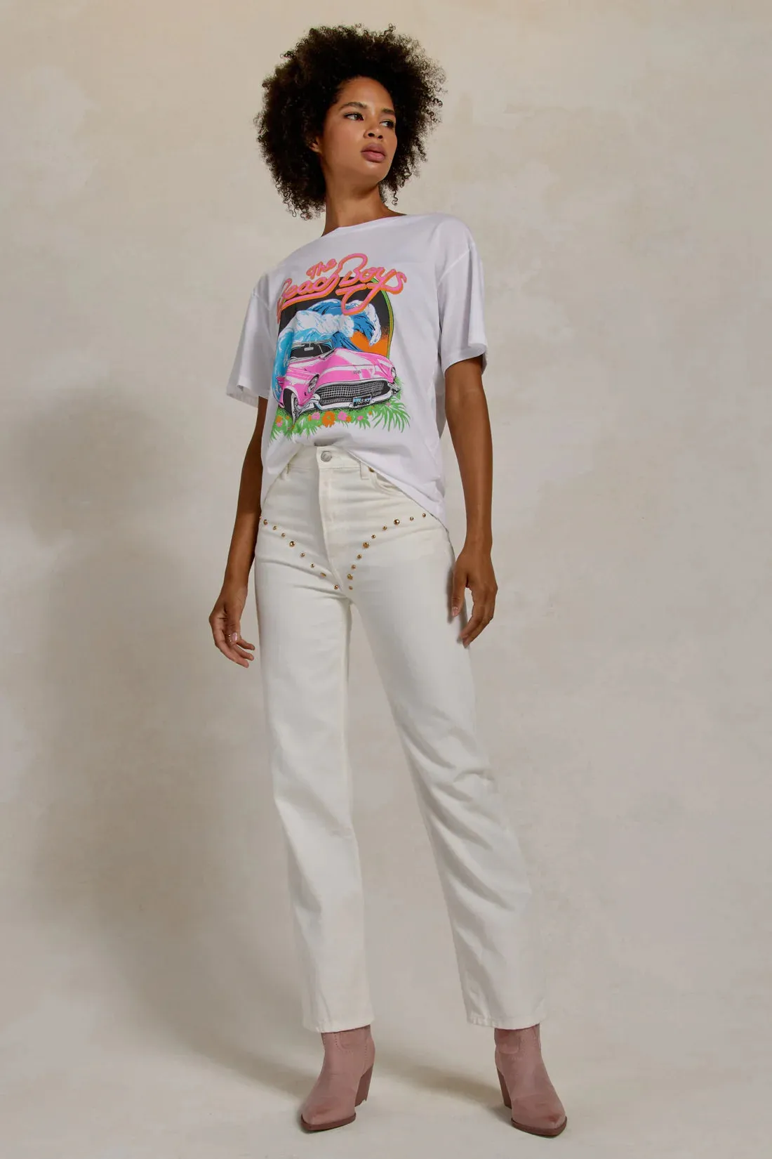 Beach Boys Surf USA Tee - Bleached White