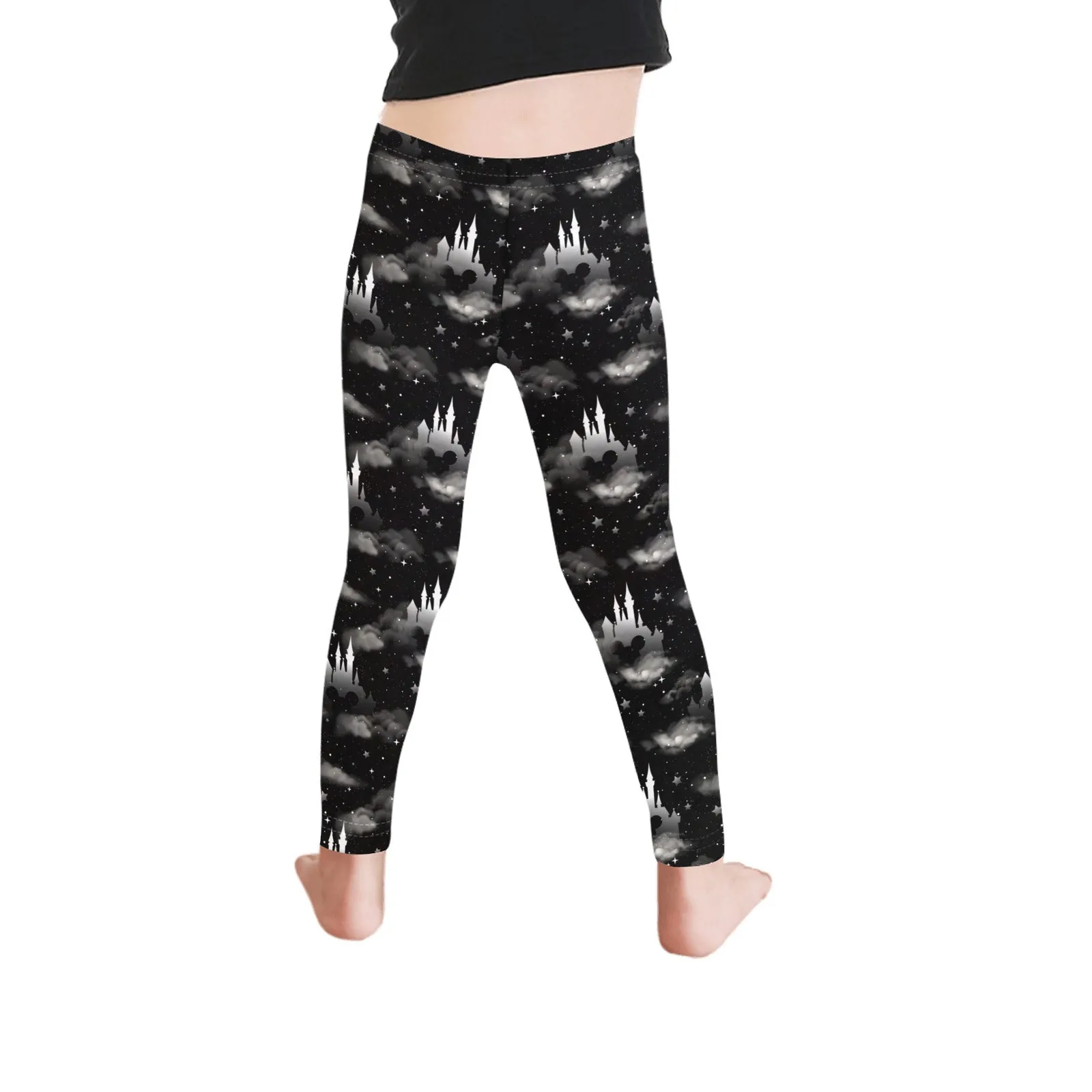 Black And White Castles Kid's Leggings