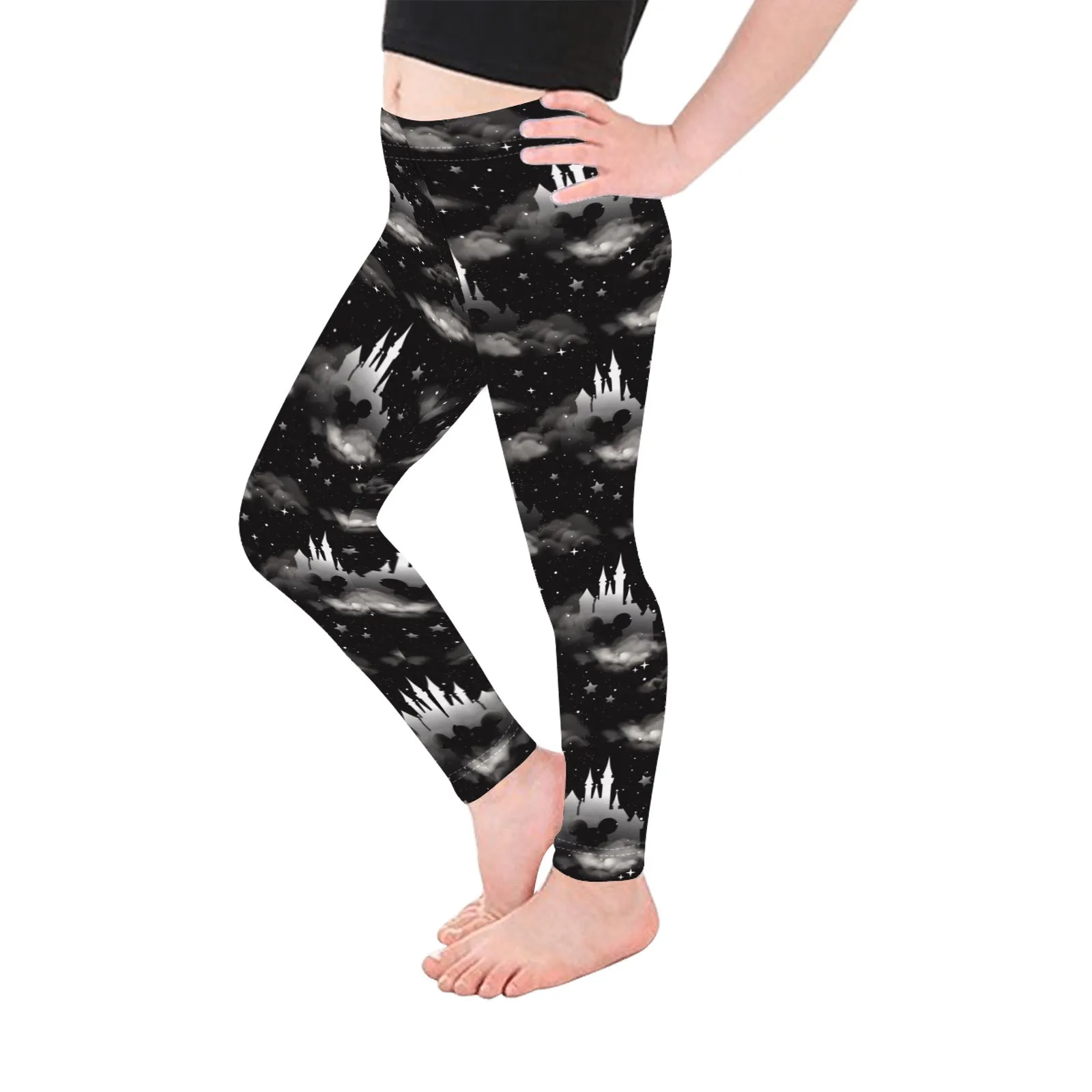 Black And White Castles Kid's Leggings