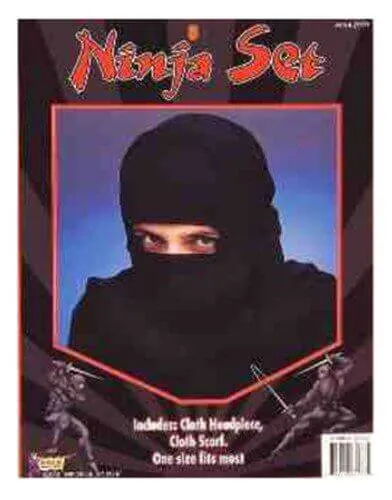 Black Fabric Executioner Balaclava Costume Ninja Hood Mask