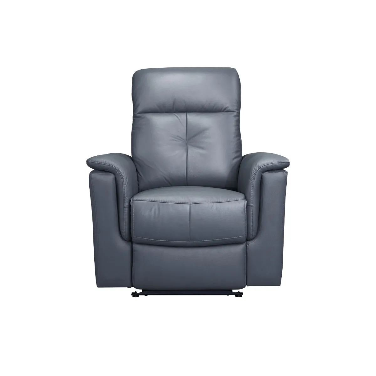 Blue-Grey Power Glider Recliner with USB Charging - Leather & Faux Leather