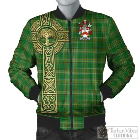 Bond Irish Clan Tartan Bomber Jacket with Coat of Arms Celtic Tree of Life Style