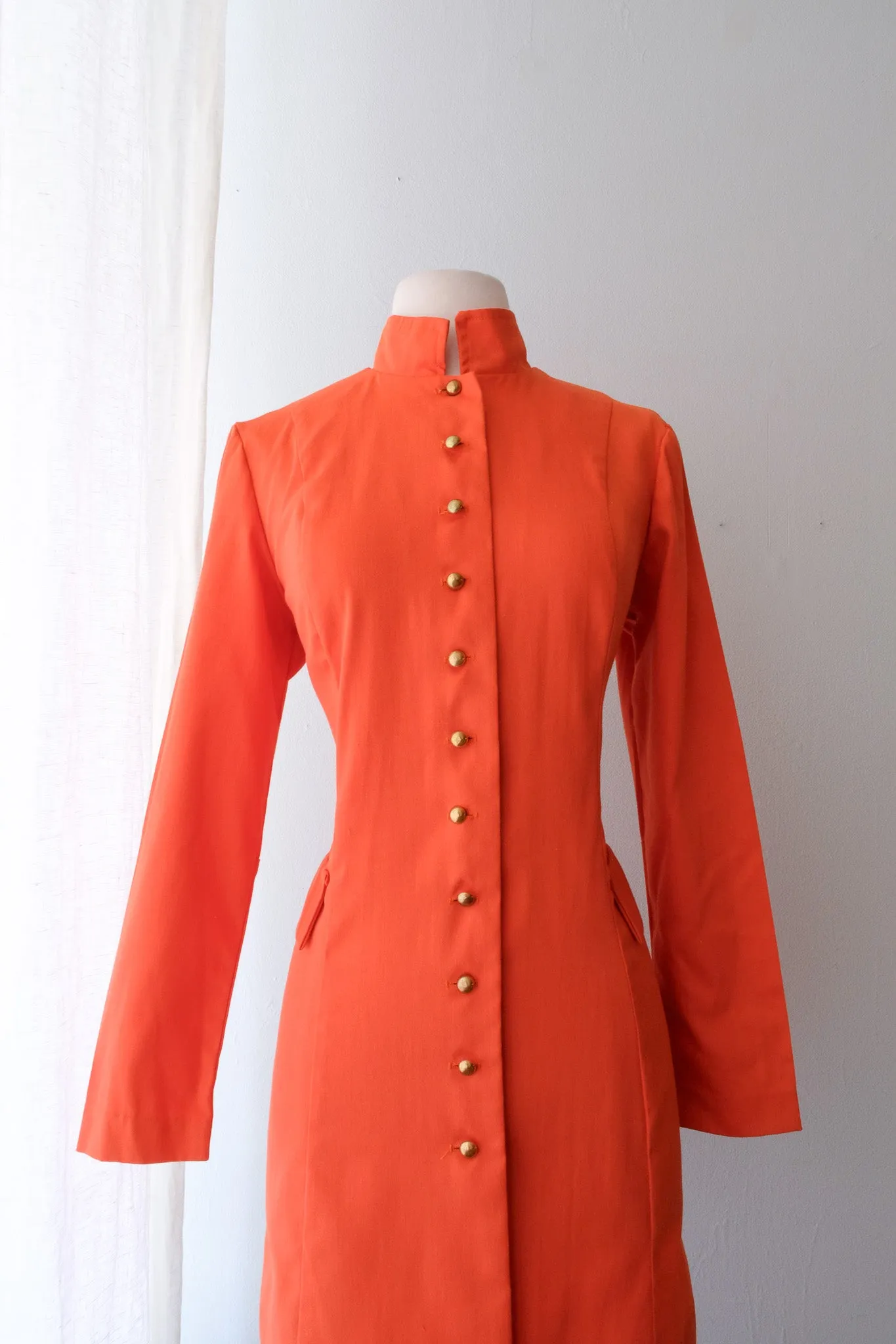 Brilliant 1960's Saffron Mod Coat Dress / Sz M