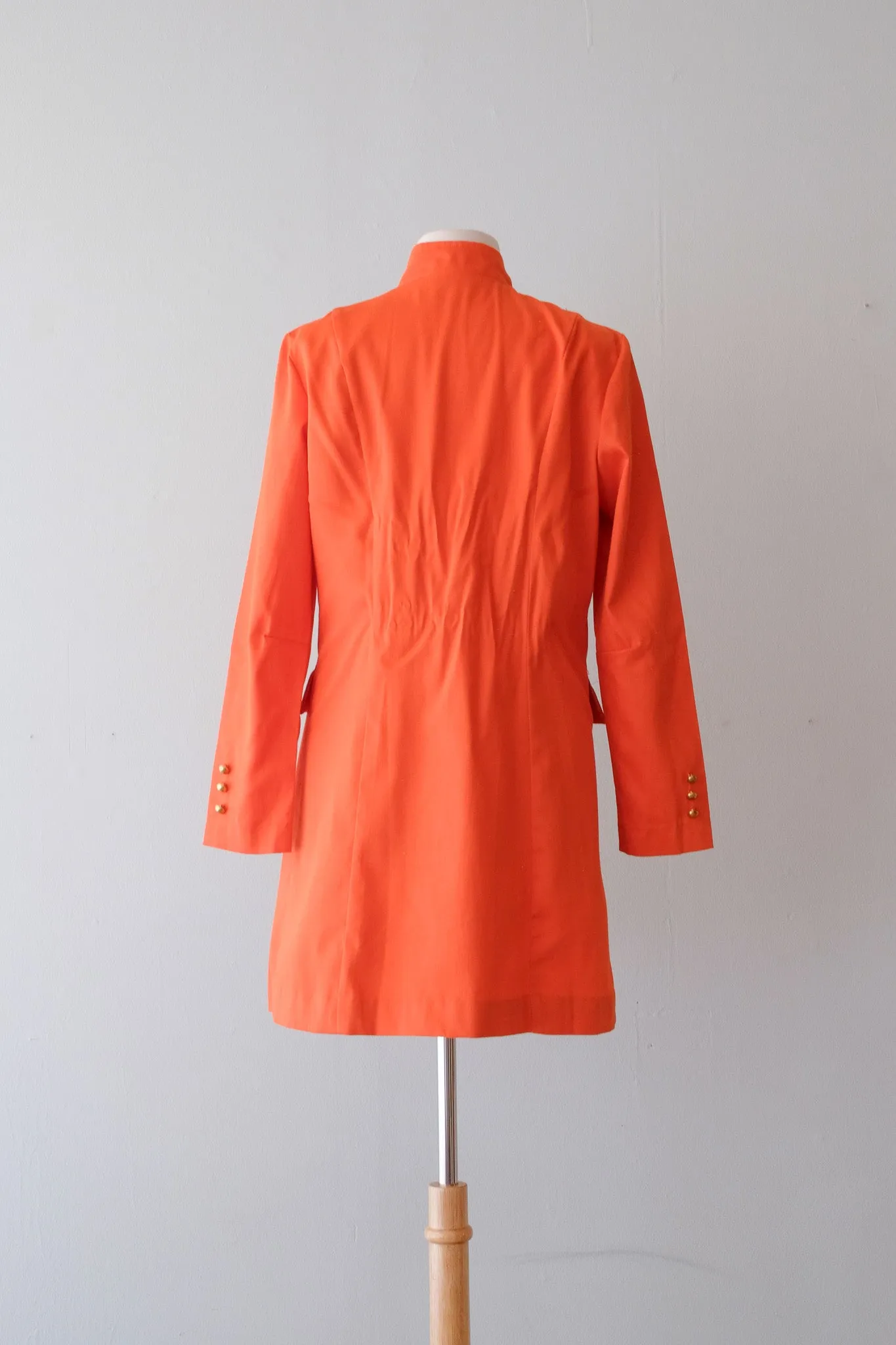 Brilliant 1960's Saffron Mod Coat Dress / Sz M