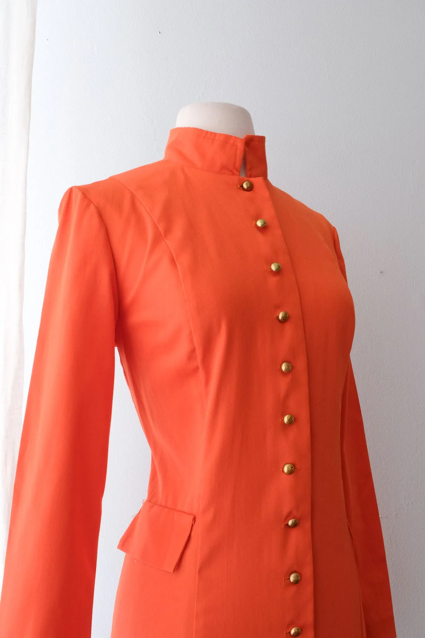 Brilliant 1960's Saffron Mod Coat Dress / Sz M