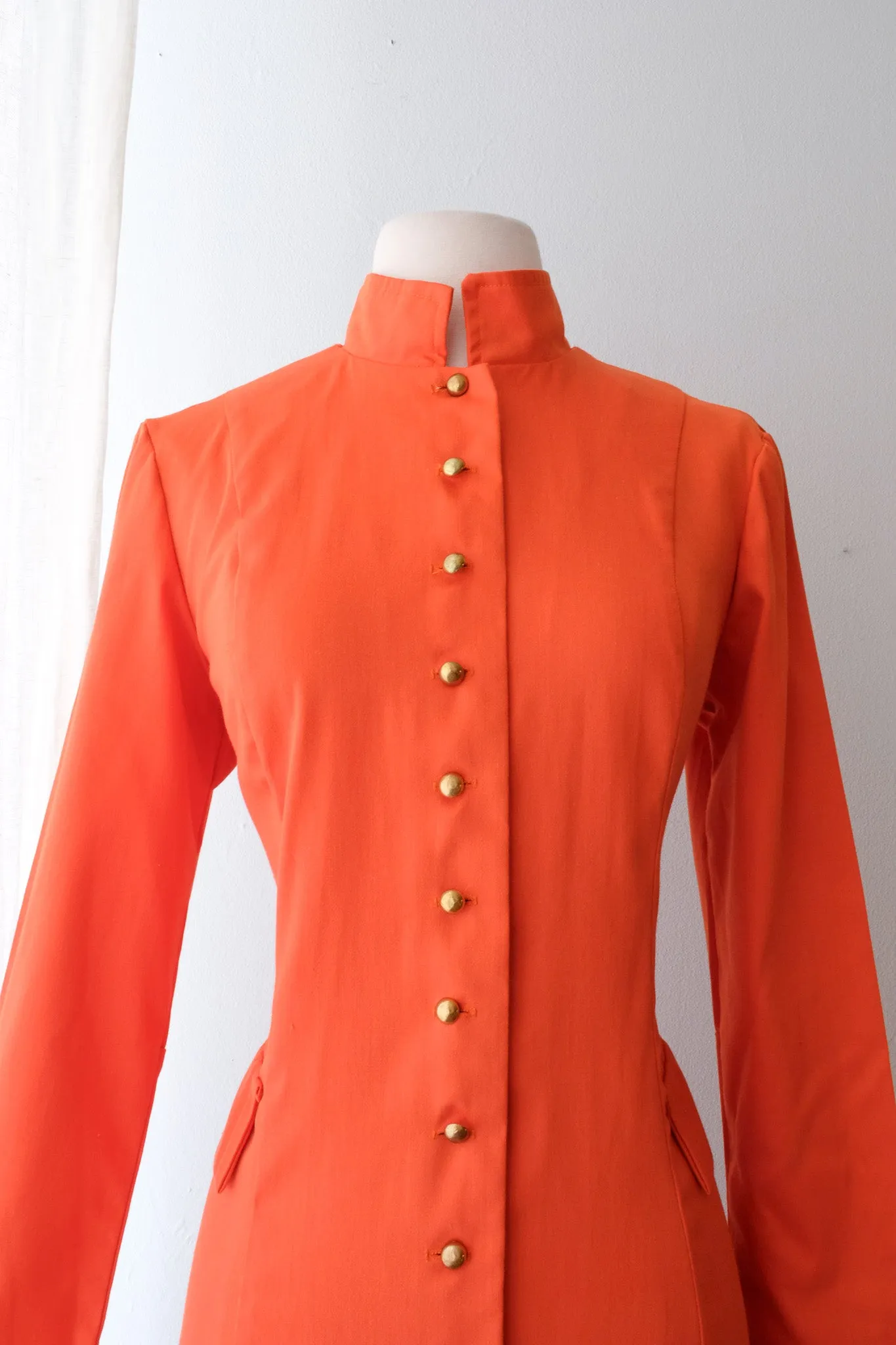 Brilliant 1960's Saffron Mod Coat Dress / Sz M