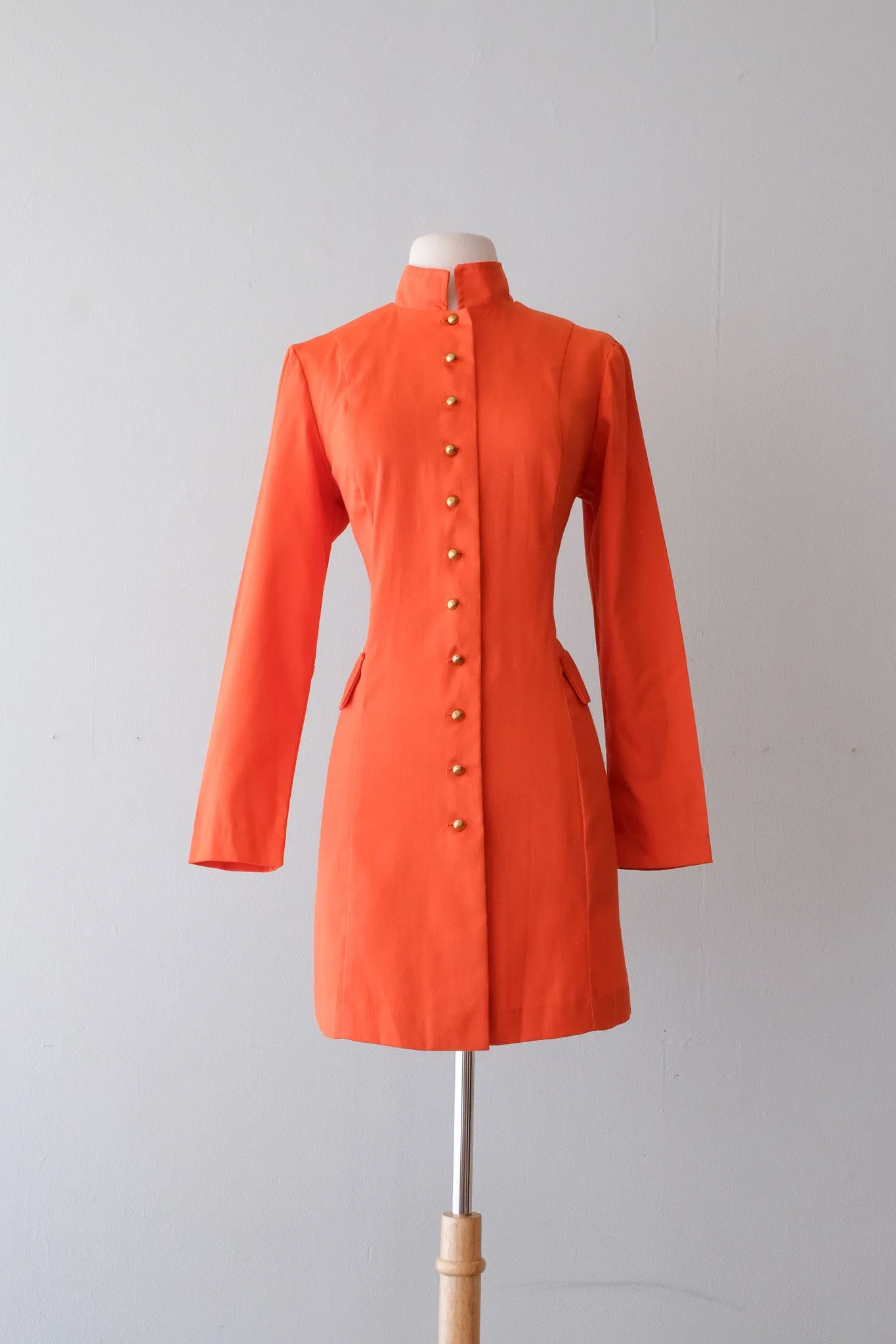 Brilliant 1960's Saffron Mod Coat Dress / Sz M