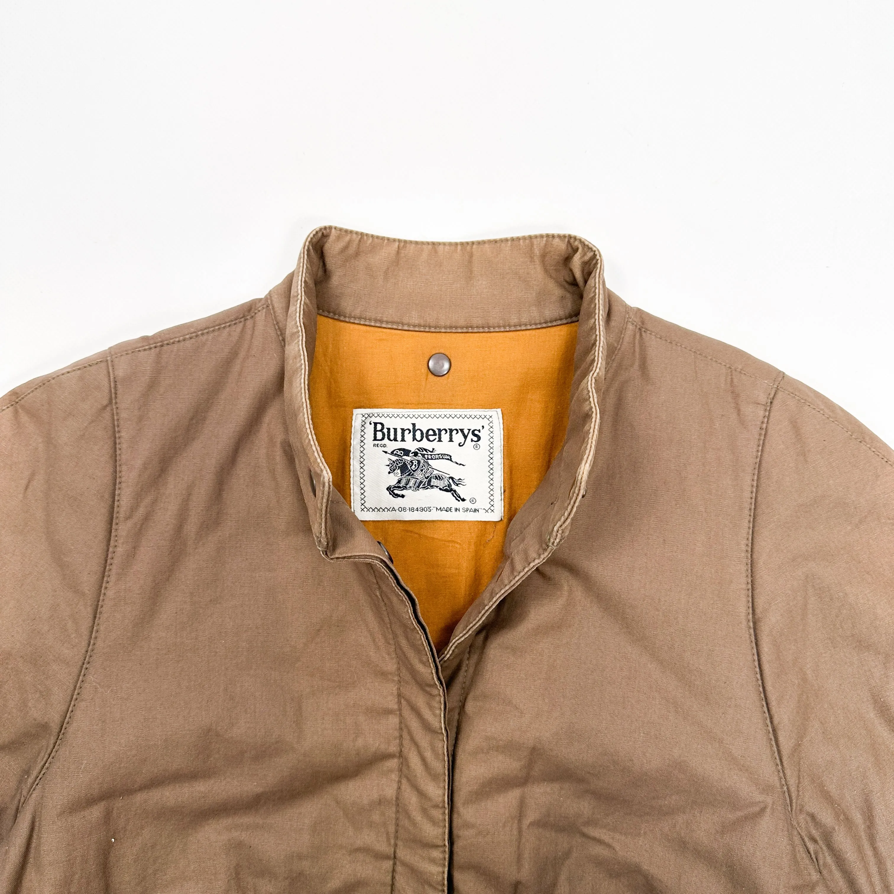 Burberry's Light Buttoned Brown Jacket 1980's