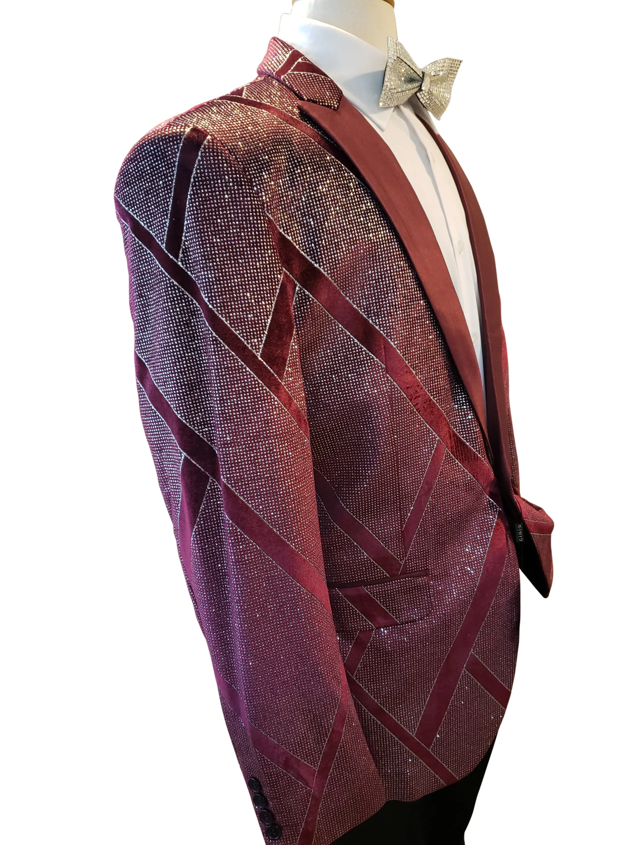 Burgundy glitter Sport Jacket