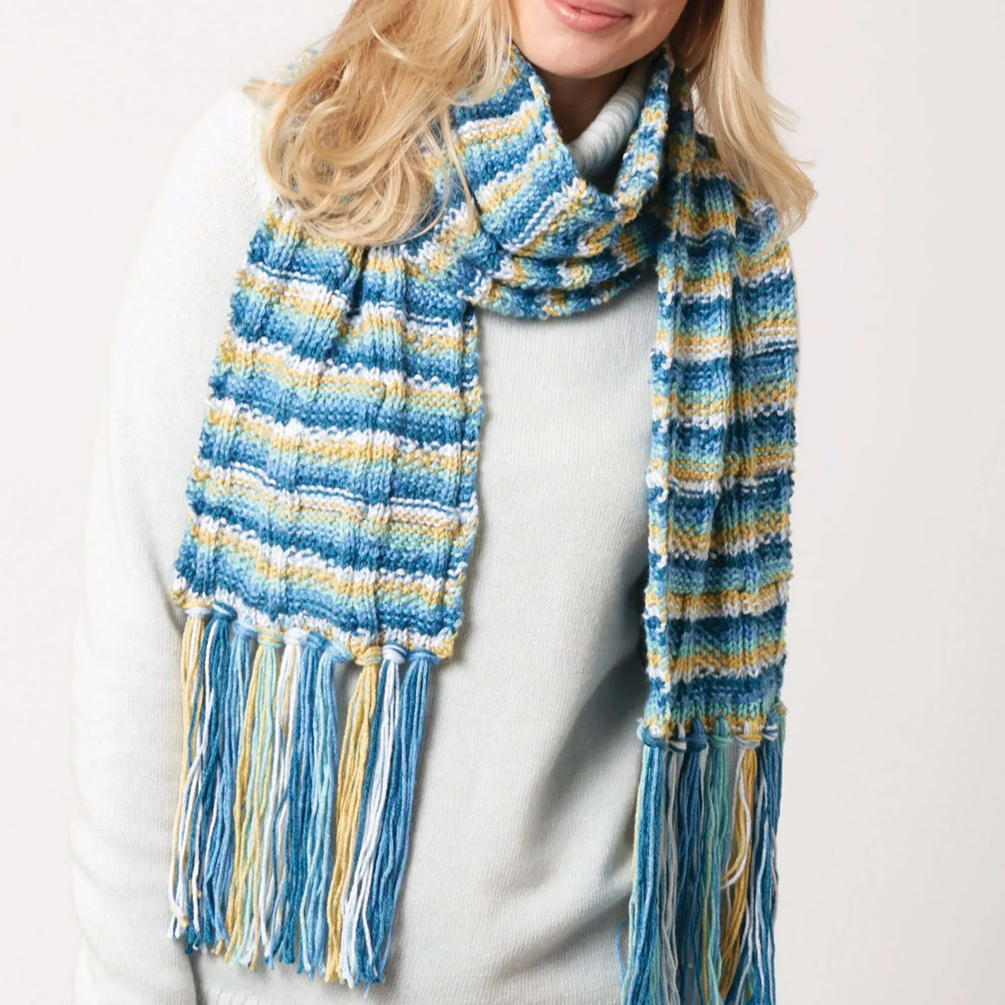 Caron Knit Color Weave Scarf