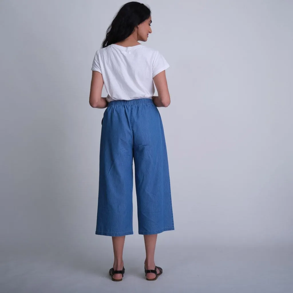 Carrie Organic Cotton Culottes | Denim