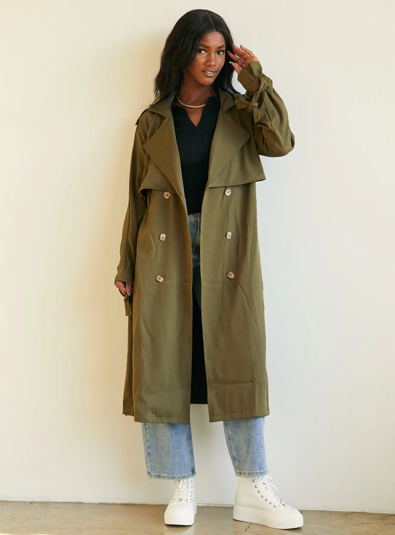 Cassie Trench Coat Green