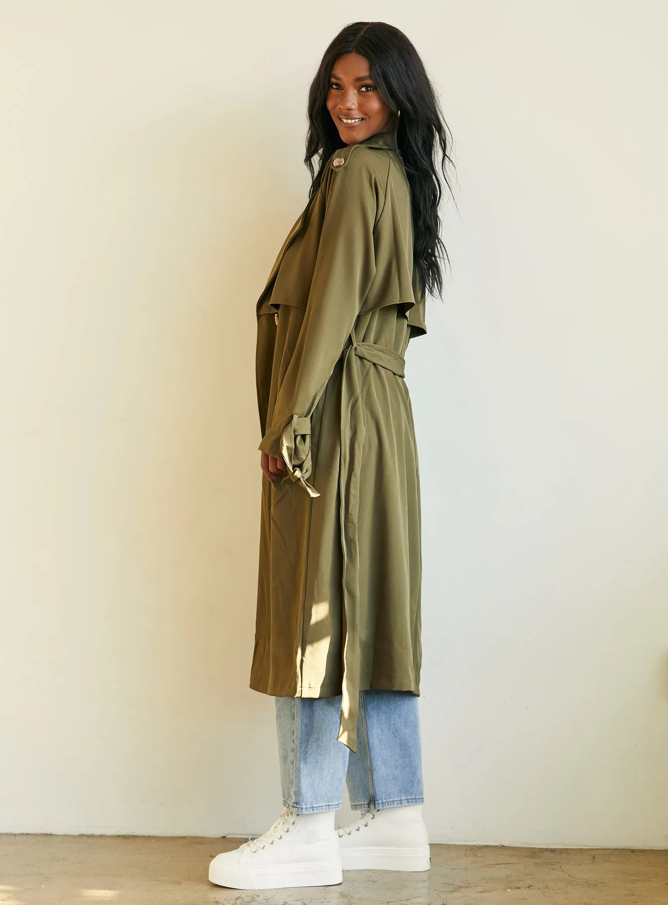 Cassie Trench Coat Green