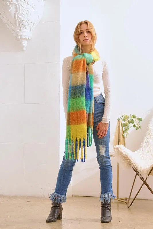 Cbmt Multi Color Oblong Fashion Scarf