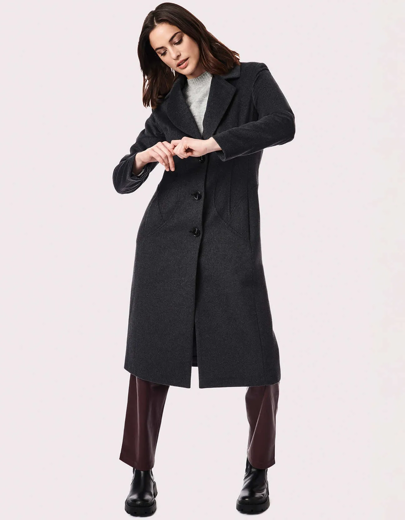 City Chic Long Wool Coat for Women