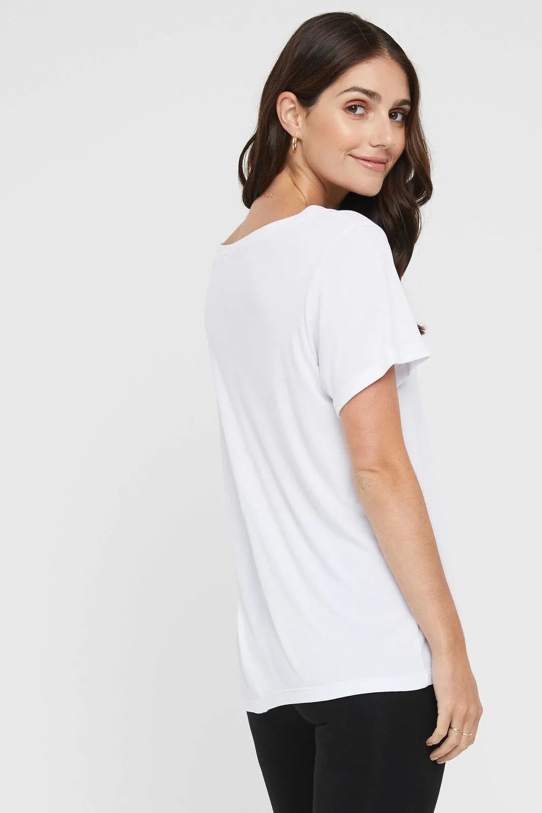 Classic V Neck - White