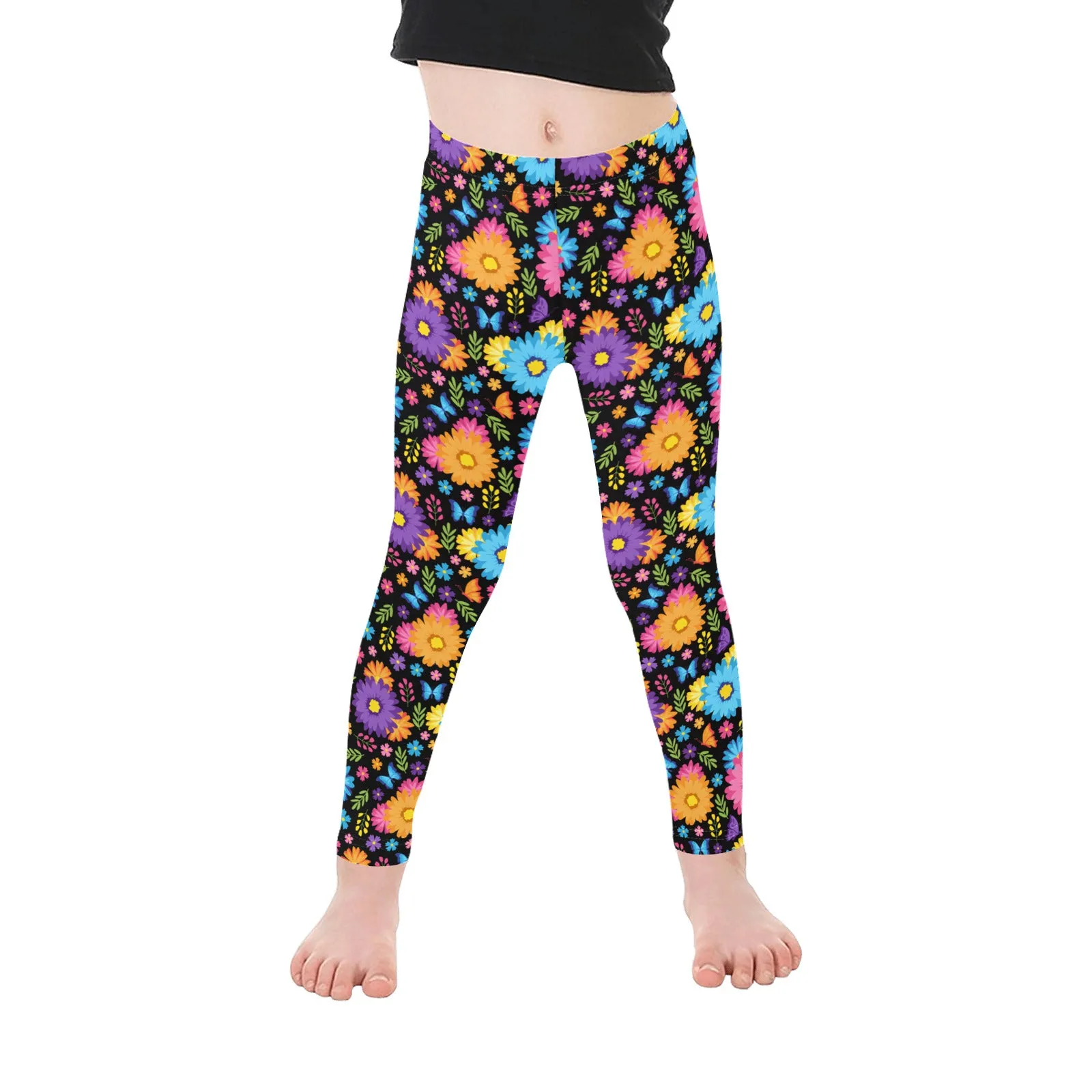 Colorful Spring Flowers Kid's Leggings