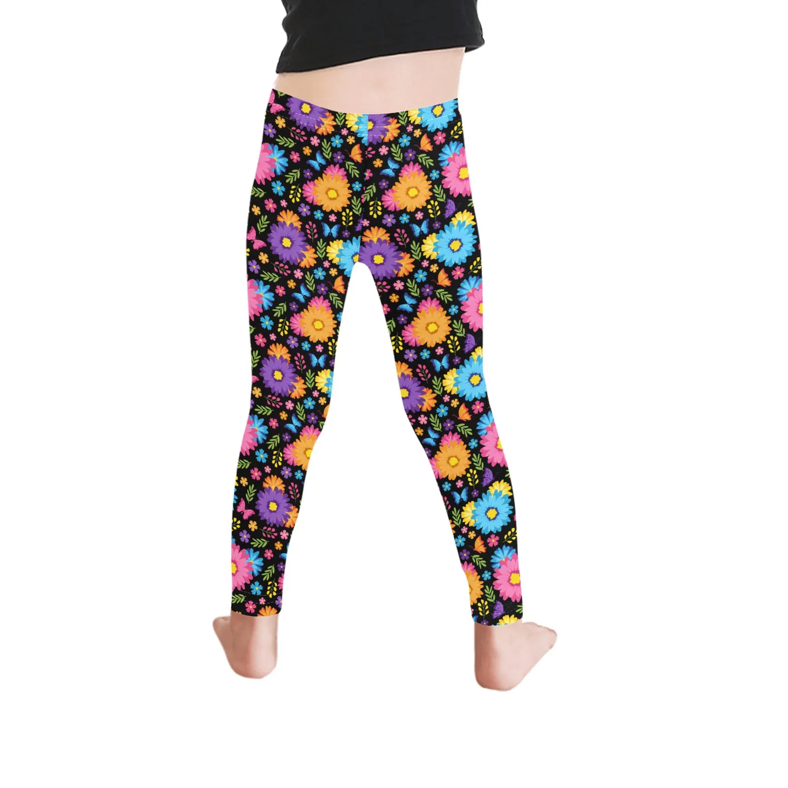 Colorful Spring Flowers Kid's Leggings