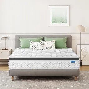 Comforto Luxe | Fusion Mattress | 100% Natural Latex Mattress with Firm Pocket Springs | Medium Hard Comfort | Eurotop Luxury Feel | Single Size Mattress | 78x36x8 Inches