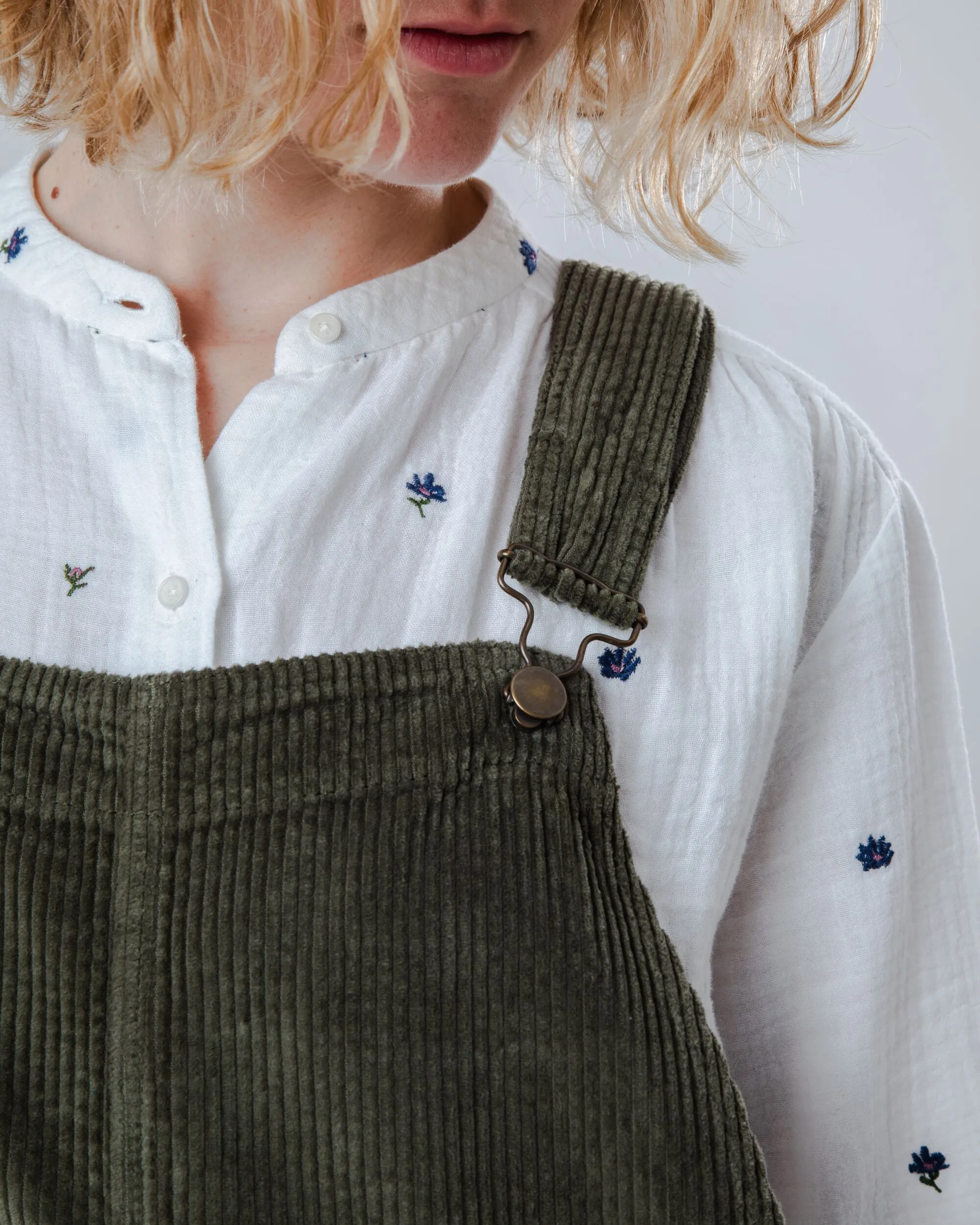 Corduroy Overall Stone Green