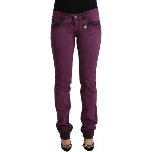 Costume National Elegant Purple Slim Fit Denim Jeans