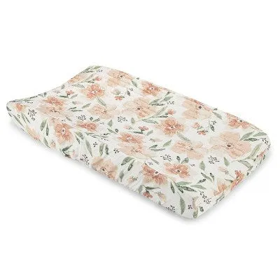 Crane Baby Cotton Quilted Change Pad Cover - Parker Floral