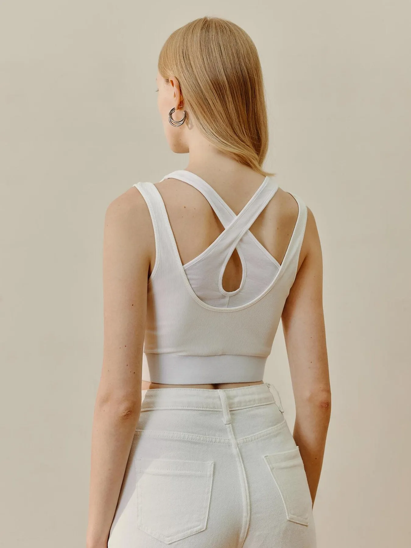 Criss Cross Crop Tank Top