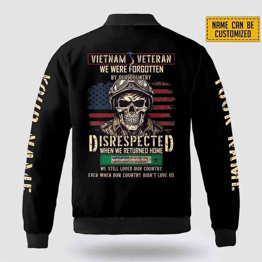 Custom Name Vietnam Veteran We Were Forgotten Bomber Jacket