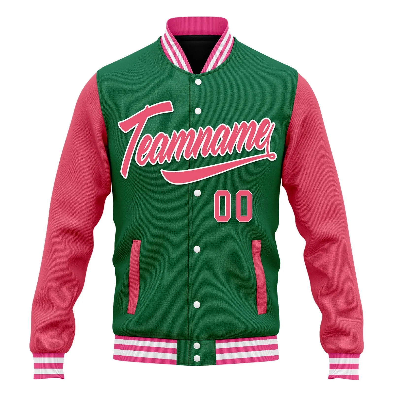 Custom Raglan Sleeves Jacket Bomber Full-Snap Varsity Letterman Personalized Jacket FZ005-D025002-7