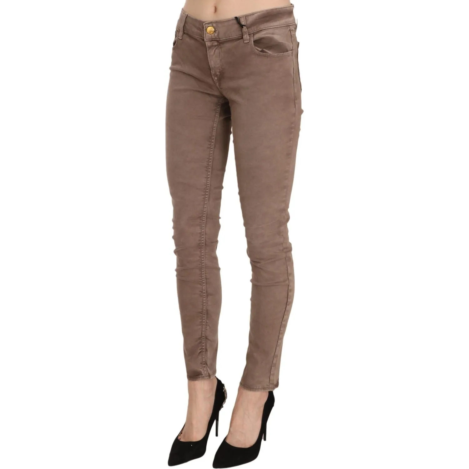 CYCLE Chic Brown Slim Fit Skinny Jeans