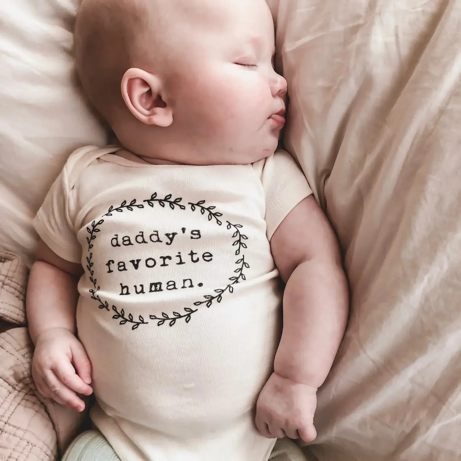 Daddy's Favorite Human Onesie - Organic Cotton Bodysuit