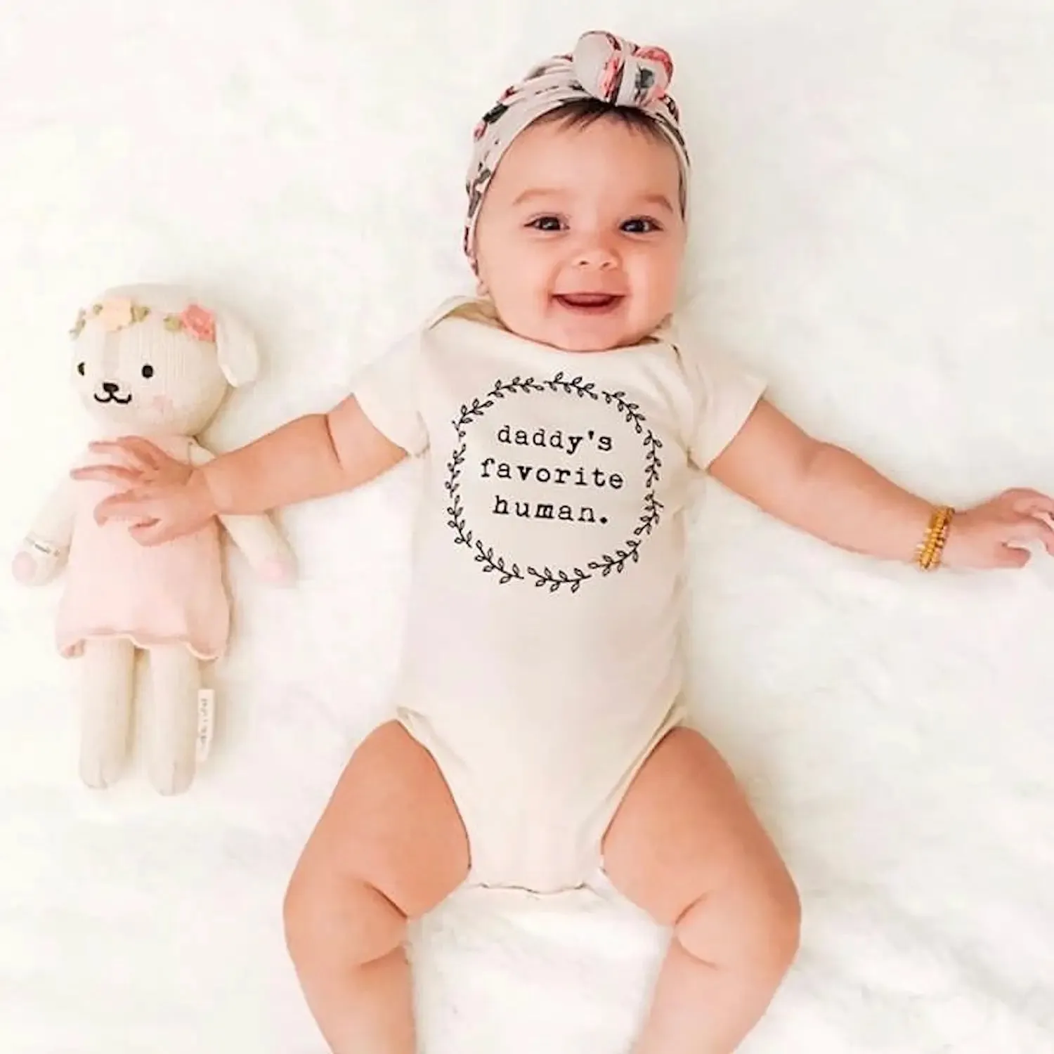 Daddy's Favorite Human Onesie - Organic Cotton Bodysuit