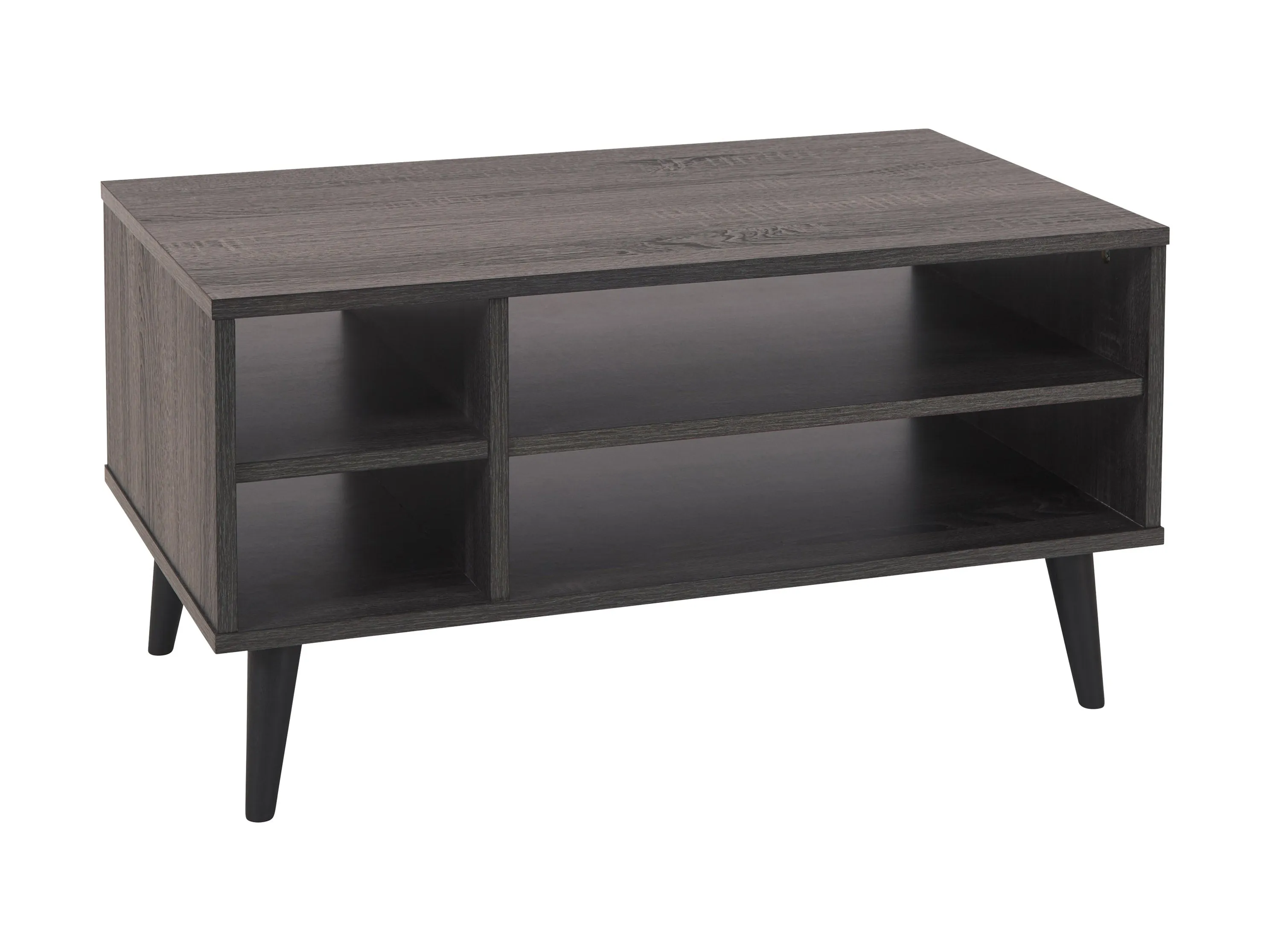 Dark Grey Rectangle Coffee Table with Storage