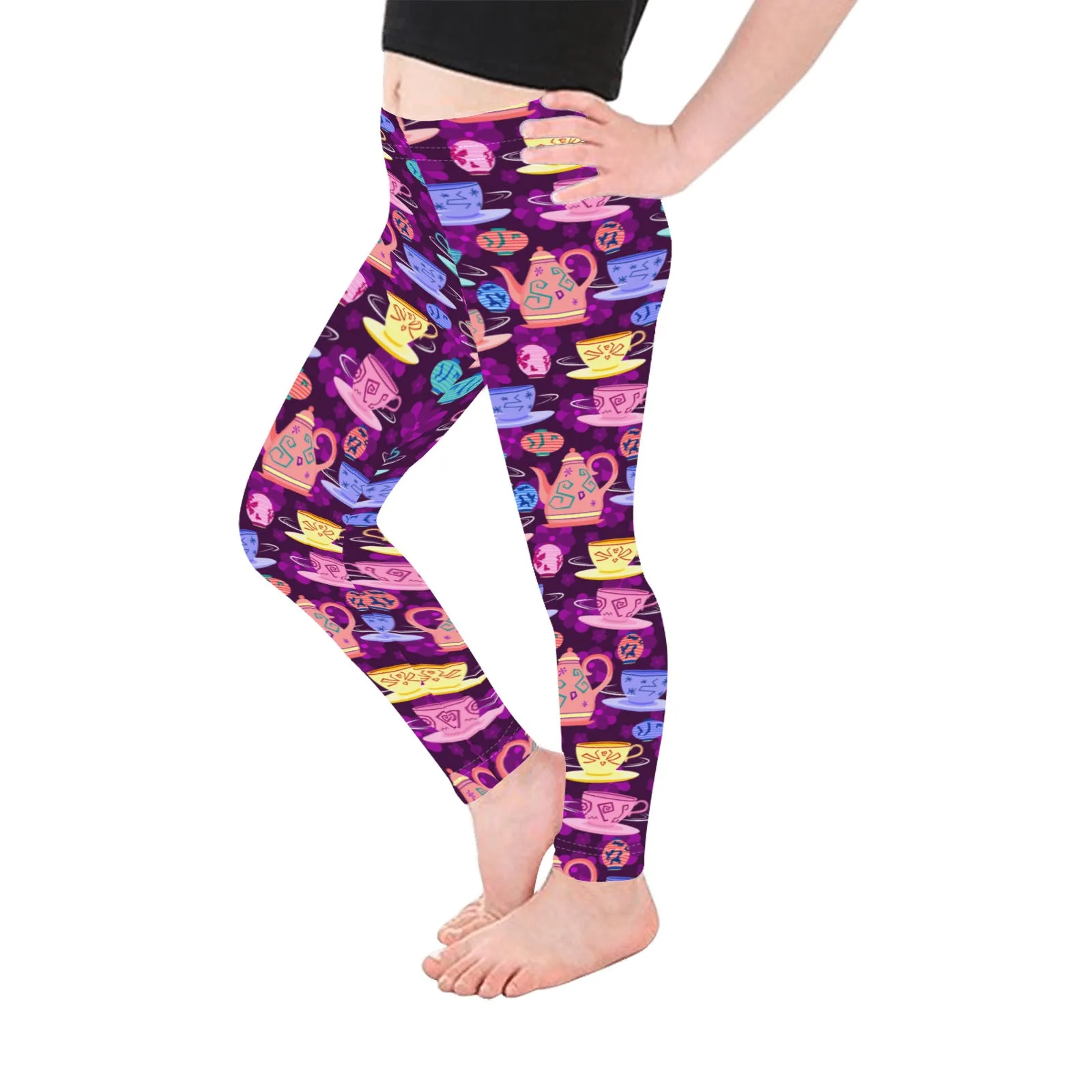 Disney Alice In Wonderland Mad Tea Party Kid's Leggings