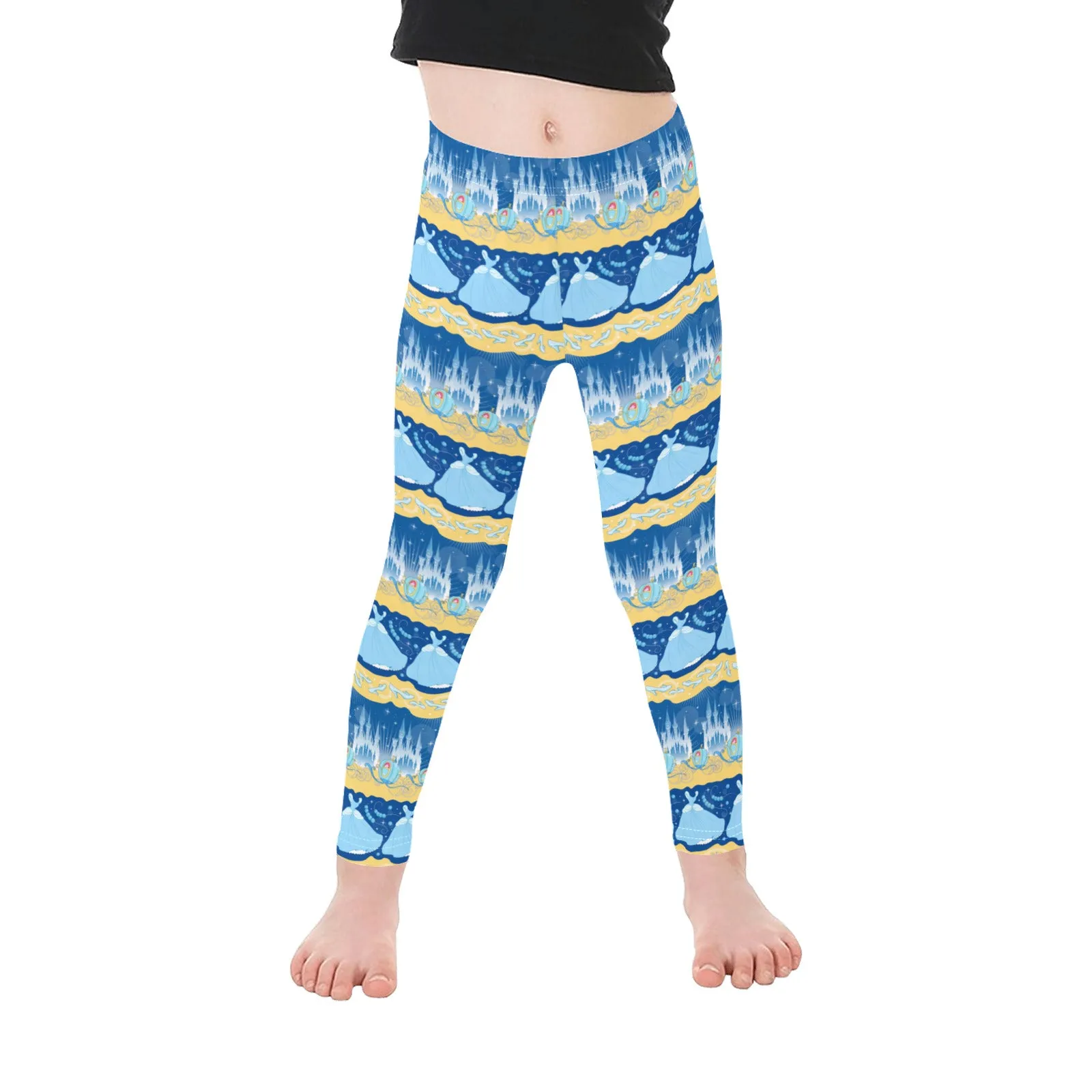 Disney Cinderella Midnight Princcess Line Kid's Leggings