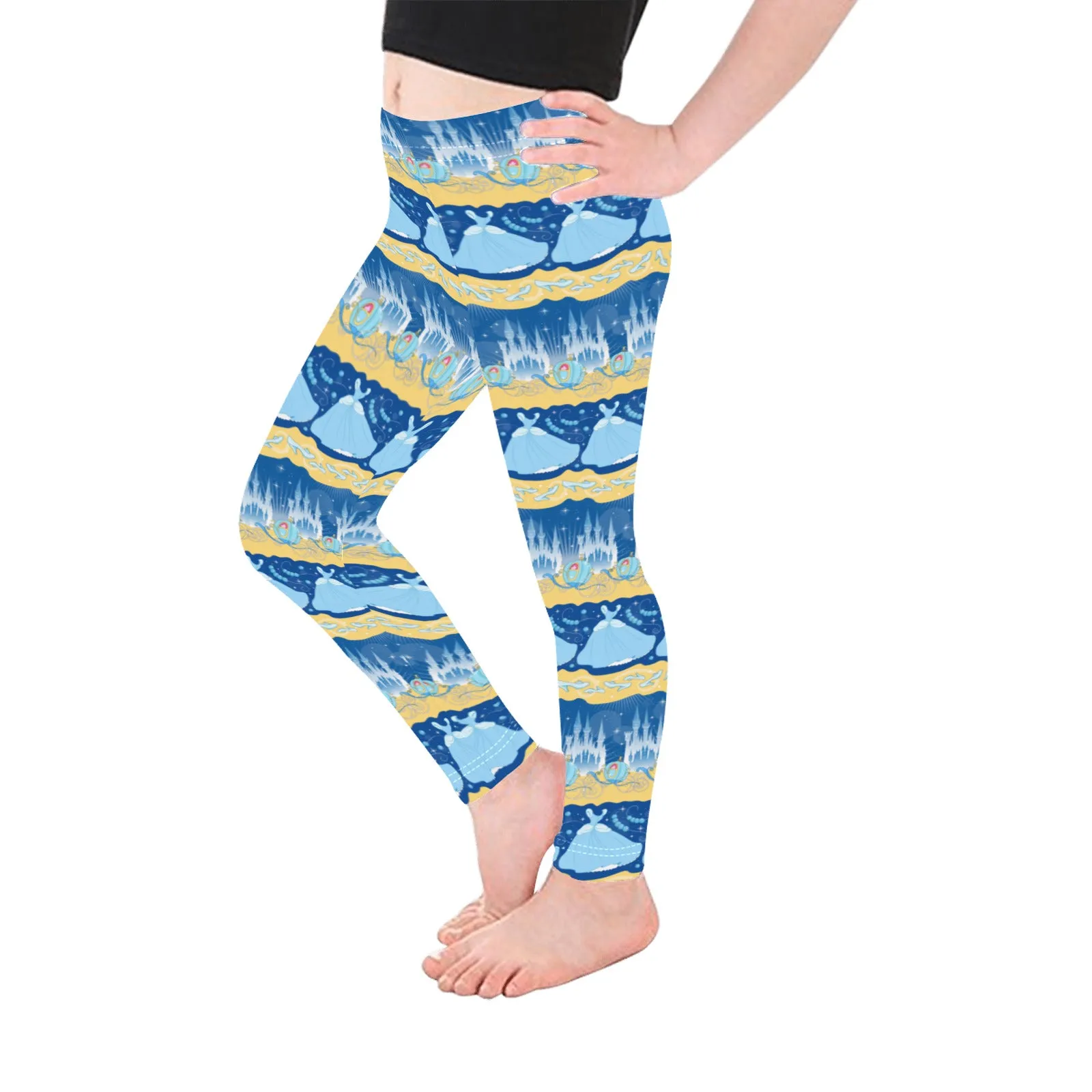 Disney Cinderella Midnight Princcess Line Kid's Leggings