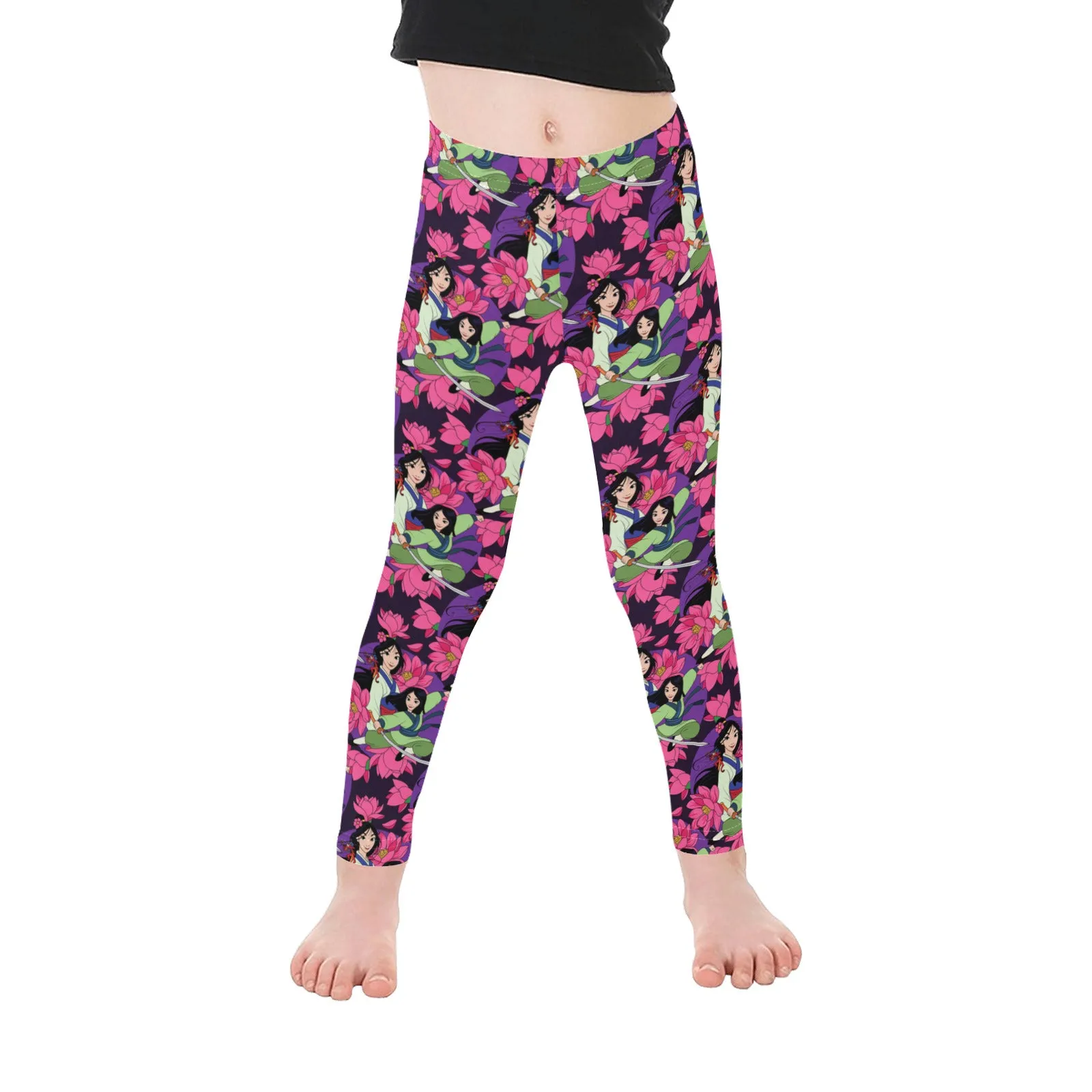 Disney Mulan Blooming Flowers Kid's Leggings