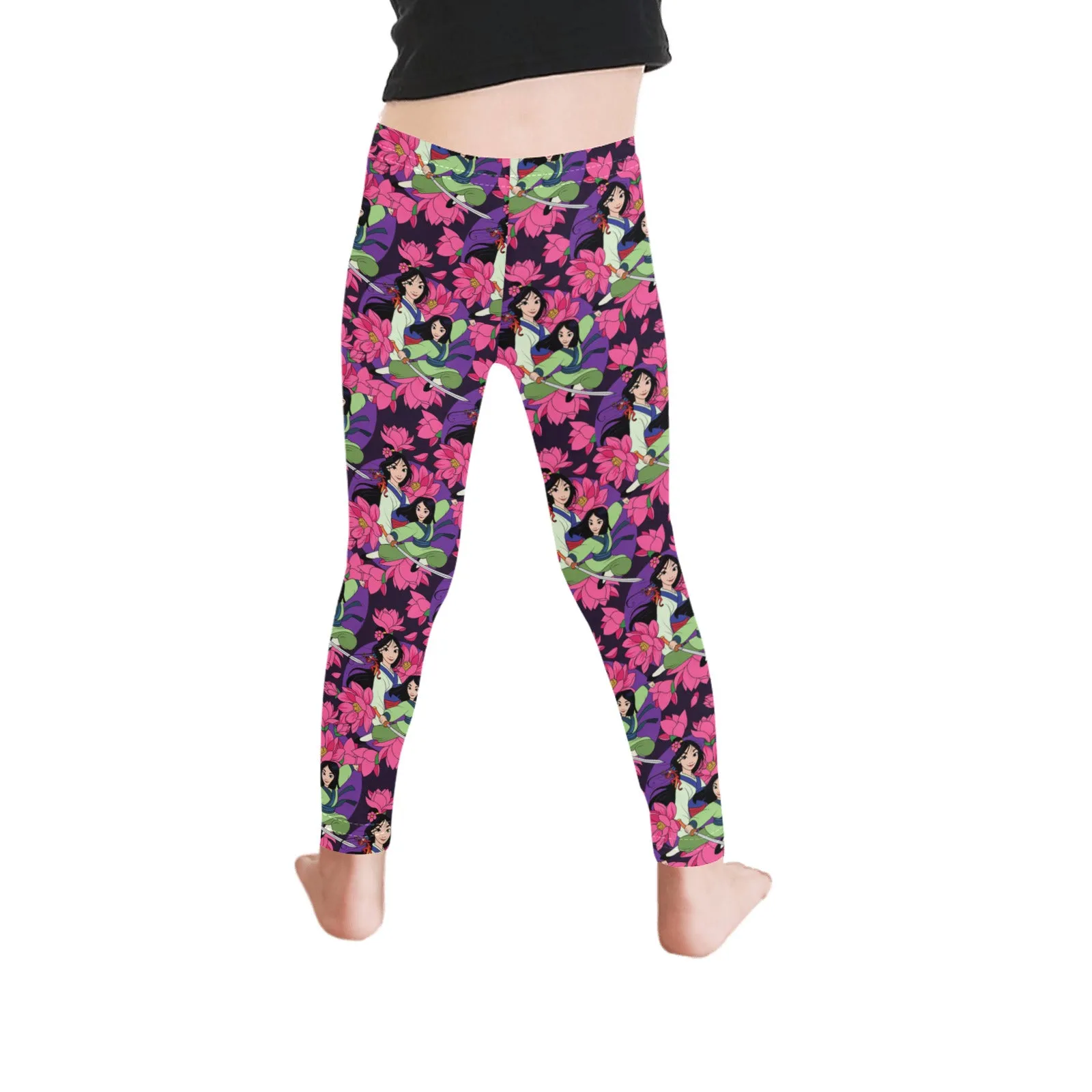 Disney Mulan Blooming Flowers Kid's Leggings